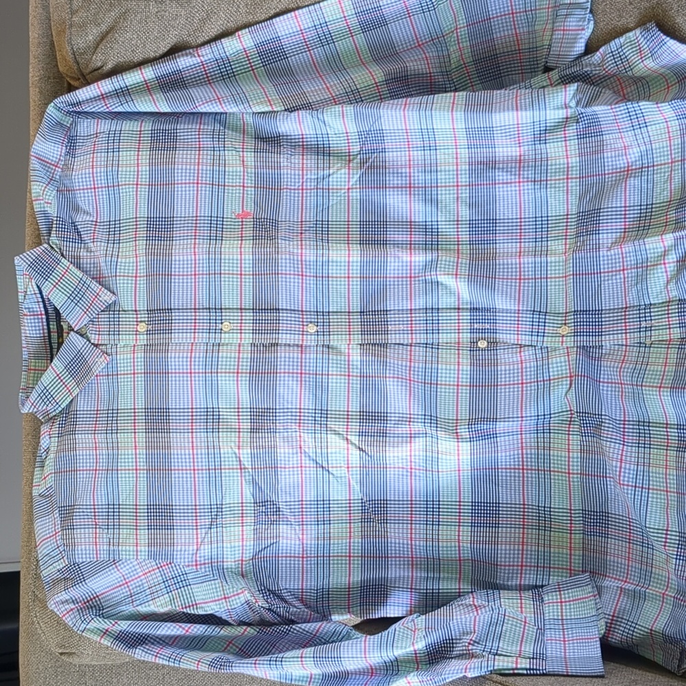 Ralph Lauren Long Sleeve Button Down. 3xlt. blue, green, pink